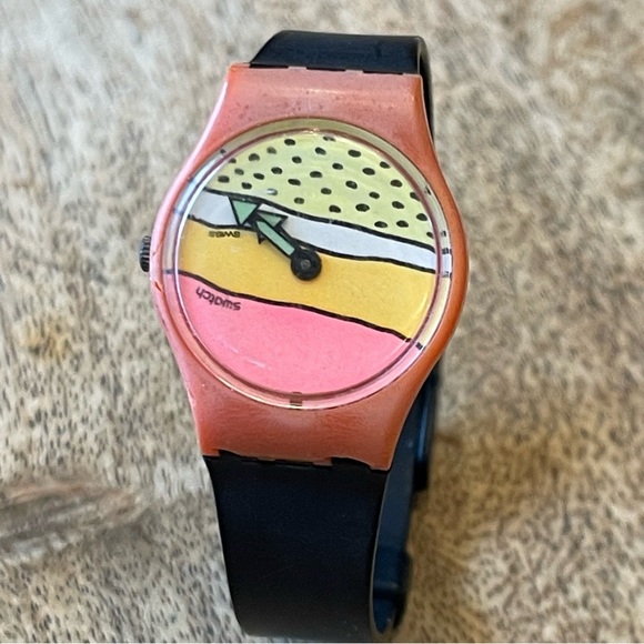 Vintage 1985 Schmid + Müller Keith Haring Swatch Watch “Breakdance” LO001 faded - Picture 3 of 10
